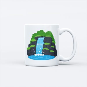 Nature Theme Ceramic Mug - Waterfall