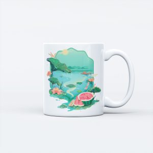 Nature Theme Ceramic Mug - Stream