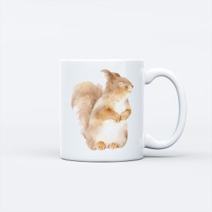 Animal Theme Ceramic Mug - Squirrel