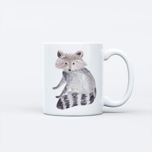 Animal Theme Ceramic Mug - Raccoon